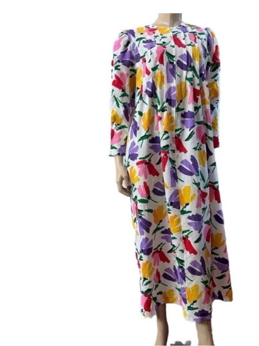 David brown Colorful Floral Maxi Dress with Multicolor Print